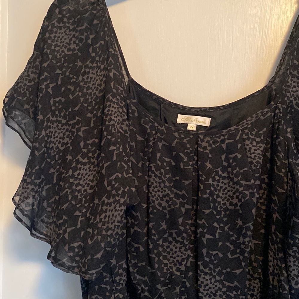 Shoshana flutter sleeve size 10 fit and flare dress